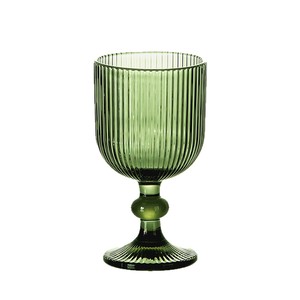 <span class=keywords><strong>Calici</strong></span> da Vino con Stelo da 360ml, <span class=keywords><strong>Verdi</strong></span>, in <span class=keywords><strong>Vetro</strong></span> Colorato Vintage, con Motivo a Linee Verticali in Rilievo, per Matrimoni, Feste e Bar - Product Image 6