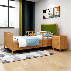 Lit médicalisé manuel LH05 1,2 m en pin massif, durable pour les centres de vie senior et usage commercial - Product Image 1