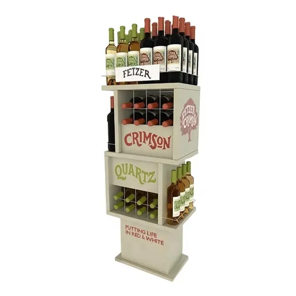 Pos Display Schaufenster Für Wein, Shop Display Rack Für Getränke, Ausstellung Steht Für Schnaps