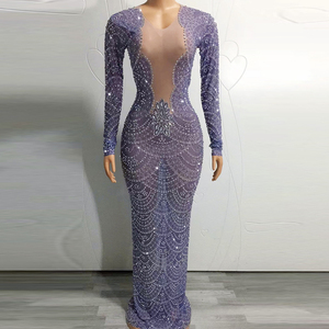 Vestido Rojo Diamante, Ropa Africana, Adorno con Cuentas, Traje de Actuación, Vestido de Gala para Celebridades, Vestido de Fiesta, Venta al por Mayor 2026 - Product Image 4