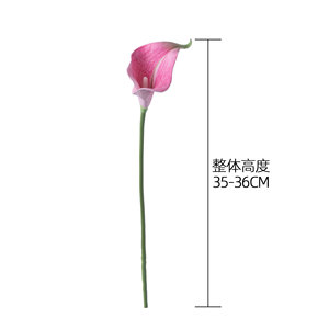 CallaFloral Fleurs artificielles en plastique, lys calla à branche unique, blanc, rose, violet, décoration intérieure - Product Image 4