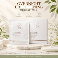 Masque de Nuit Réparateur au Lait Éclaircissant Bio Naturel Nonapeptide-1 Céramide, Masque Éclat Anti-Oxydant à l'Ergothionéine OEM