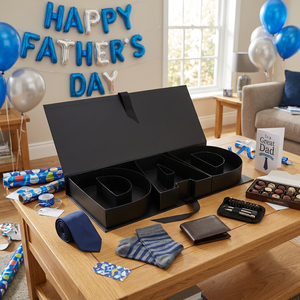 Boîte Cadeau Surprise à Remplir en Forme de Valise Rigide en Papier Écologique pour la Fête des Pères (DAD) avec Carte Cadeau Imprimable - Product Image 6