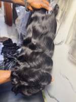 Rambut Manusia Vietnam Mentah India Asli 100% Tanpa Proses Grade 15A,  Rambut Keriting Longgar Karibia, Rambut Keriting Burma, Grosir