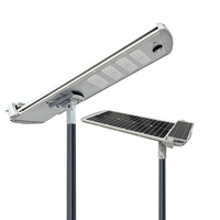 Lampadaires solaires LED tout-en-un 30W 60W 80W 120W 150W à nettoyage automatique, indice de protection IP66