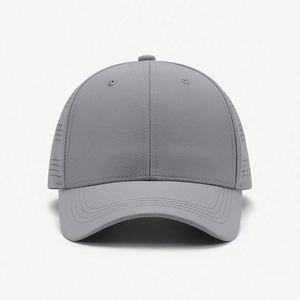 Wholesale in Stock Factory Customized Blank Laser Perforated <b>Hat</b> Breathable <b>Summer</b> 6 Panel Hard Top Baseball Cap - Product Image 1