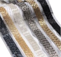 Perles brodées à la main de la meilleure qualité, dentelle ornée de strass, garnitures pour vêtements, disponibles au prix de gros en provenance d'Inde