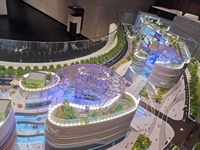 Modélisation architecturale d'hôtel / Magnifique modèle de bâtiment 3D en plastique ABS et design du milieu du siècle