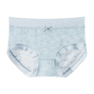 Braguitas de encaje de malla de talle medio, sin costuras, ultrafinas, de jacquard, de nailon, transpirables y cómodas para el verano. - Product Image 5