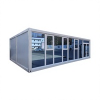 Maison mobile en conteneur maritime détachable de 20 pieds/40 pieds, fabriquée en panneaux sandwich pour une utilisation en extérieur, pour villas, magasins, hôpitaux