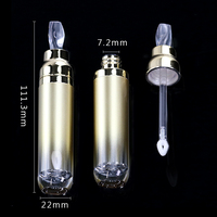 미국산 7ml 립 에나멜 튜브 립 에센스 립 허니 튜브 투명 브러쉬 막대 병 트위스트 중간 링 포장 빈 튜브 PETG