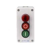 Boîtier de commande suspendu momentané XDL25-B363 étanche IP65 10A 220V en métal à 3 trous avec interrupteur à bouton-poussoir