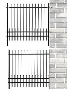 ODM OEM Factory 10 '7' Valla de acero galvanizado para cachorros Campo de valla de acero de hierro forjado de 1800 mm con número de modelo 3D - Product Image 5