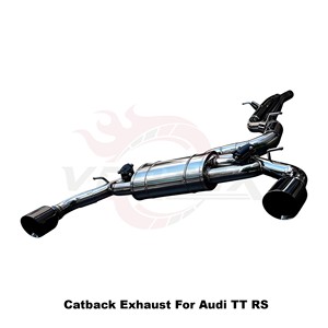 Échappement Catback en acier inoxydable Vortex Sport Sound Tuning avec soupape électronique compatible Audi TT RS à sortie simple - Product Image 3