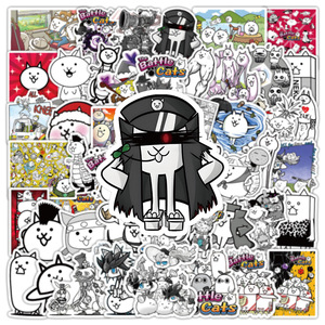 50 Calcomanías Divertidas de Gatitos de Dibujos Animados del Juego <span class=keywords><strong>Battle</strong></span> Cats - Product Image 2
