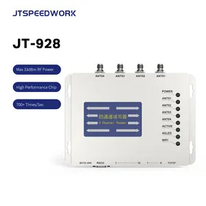 Lector fijo de puerta UHF RFID con protocolo EPC C1 Gen2 de 4 canales, de la marca, de la marca