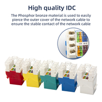 Módulo de Red Keystone Jack Cat6 RJ45 UTP de Alta Calidad, Tipo Dual 110 de 180 Grados, para Piezas de Telecomunicaciones