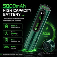 Máquina de Tatuar Inalámbrica EZ P2 EPIC, Batería de 5000 mAh, Pluma Rotatoria para Tatuajes, Carrera de 3.5 mm y 4.5 mm, para Artistas Profesionales del Tatuaje