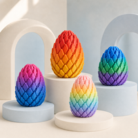 Juguete Antiestrés de Huevo de Dragón Impreso en 3D de Marca Privada, Regalo Novedoso Arcoíris con Empaque Personalizado