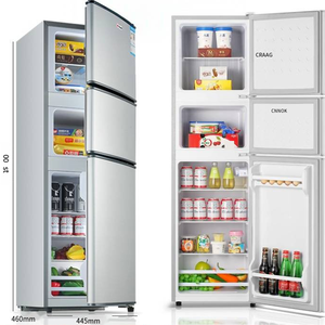 Mini-réfrigérateur à double porte écoénergétique, silencieux, avec étagère réglable et compartiment congélateur - Product Image 6