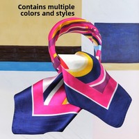 Mouchoirs en polyester multicolores pour femmes de petite écharpe carrée de Style européen américain professionnel pour l'été pour l'hôtel de banque