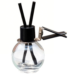 Diffuseur de parfum pour voiture en verre vide de 8 ml, nouveau design, forme plate et ronde, avec couvercle en bois - Product Image 6