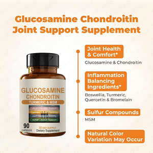 Glukozamin kondroitin MSM ve zerdeçal takviyesi ile Boswellia & Glucosamine Sulfate 1500 mg kıkırdak ve eklem sağlığı için - Product Image 4