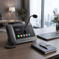 Téléphone IP vidéo intelligent A320i, écran tactile 10,1 pouces, caméra 8MP, 20 lignes SIP, WiFi 5G, BT, PoE Gigabit, conférence 10 participants, Android OS, combiné PTT