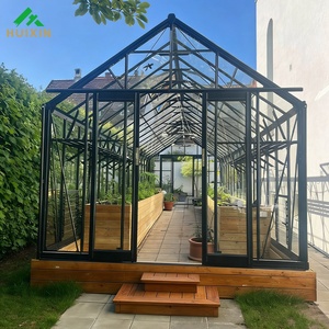 Serre de jardin en aluminium avec verre trempé, revêtement poudré, imperméable et anti-rongeurs, serre moderne - Product Image 1