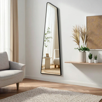 Miroir mural rectangulaire surdimensionné moderne avec cadre décoratif en verre, grand format, écologique et anti-explosion