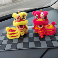 Ornements de danse du lion traditionnelle chinoise, décoration de la maison et de la voiture, style à tête oscillante
