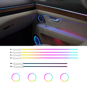 Kit d'éclairage ambiant RGBIC pour voiture AITO M7 2022-2025, décoration d'ambiance intérieure, contrôle par application Bluetooth, bande lumineuse LED - Product Image 1