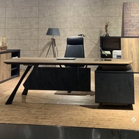 WESOME Mobilier de bureau Table en bois simple et industrielle Bureau du PDG