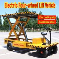 Chariot élévateur électrique à trois roues robuste, plateforme hydraulique mobile, outils personnalisés OEM, matériel industriel, directement de l'usine