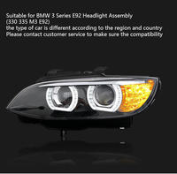 Para BMW Serie 3 E92 M3 330i 335i M3, Actualización de Faros Delanteros LED DRL con Intermitentes Integrados, Estilo Ojo de Ángel, Plug and Play