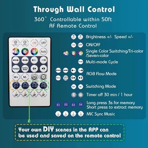 Tự làm RGB + IC pin Powered LED Strip Lights màu sắc thay đổi USB LED chuỗi đèn Bluetooth ứng dụng và 2.4 Gam điều khiển từ xa - Product Image 6