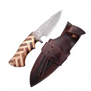 Couteau de chasse en acier carbone OEM avec manche en bois poli et lame pleine longueur pour usage extérieur personnalisé – Couteaux de chasse à vendre - Product Image 5