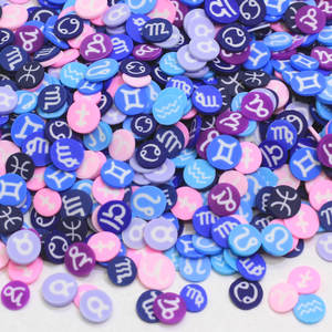Fette di Argilla Polimerica con Segni Zodiacali per Lavoretti Fai-da-te, Plastilina per Accessori Nail Art, Riempitivo per Slime Cristallino - Product Image 6
