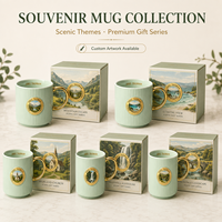 Mug à café de luxe personnalisé en porcelaine fine Abel Tasman, souvenir, anti-fuite, compatible lave-vaisselle et micro-ondes, vente en gros OEM