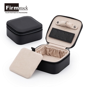 latest wholesale cardboard genuine leather jewellery gift box collection storage zipper box case