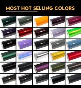 Coral Apple Green 60''x700'' Color Changing Vinyl Auto Wrap Air Bubble Free Self Adhesive Car Foil Glossy 3M Car Wrapping Film