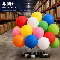 100 ballons en latex de 12 pouces, couleurs assorties, ronds, pour décorations de fête d'anniversaire, de mariage, de remise de diplôme, de célébration, gonflables à l'air ou à l'hélium