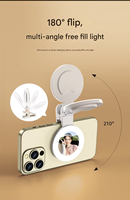 Lumière de Selfie d'anneau rechargeable portative 3 couleurs Mini lumière de remplissage de photo universelle pour la vidéo de la photographie de Smartphone