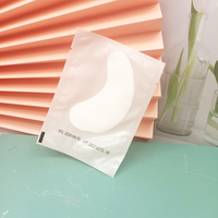 Patchs hydrogel sous les yeux en coton fin, sans peluches, avec logo personnalisé, pour extensions de cils, fournisseur de patchs oculaires, 50 paires