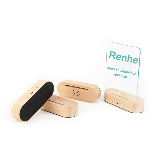 Solid Wood Bluetooth Speaker Acrylic Board Remote Control Bluetooth Speaker Decorative Piece Suitable for Small Spaces