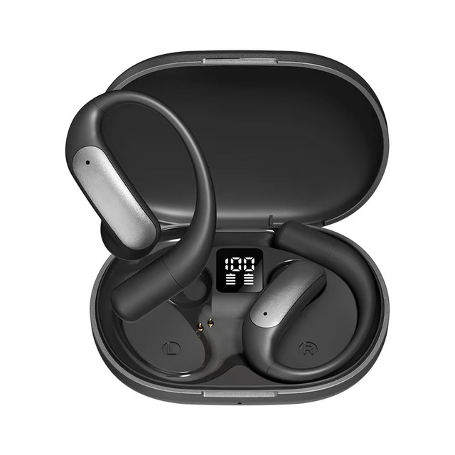2025 New Private Model OWS Digital Display Open Wireless Noise Reduction Ear Hanging Intelligent Earphones