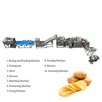 Équipement de production de frites en bâtonnets, ligne complète de lavage, découpe et friture de pommes de terre, capacité de 300 à 1000 kg par heure pour usine