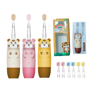 Brosse à dents électrique automatique pour enfants, motif <span class=keywords><strong>dessin</strong></span> <span class=keywords><strong>animé</strong></span>, 4 modes, CE FCC, brosse à dents sonique en silicone souple, vente en gros - Product Image 6