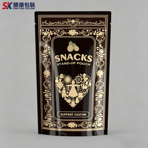 Custom Printed Stand Up Pouch Food Grade Resealable Ziplock Snack <b>Packaging</b> <b>Bag</b> - Product Image 1