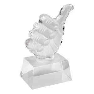 Trofeo con Diseño de Pulgar 65x85mm, Medalla Impresa con UV, Placa de Vidrio y Aluminio para Premios y Regalos de Bienvenida, Hecho de Material Duradero - Product Image 1